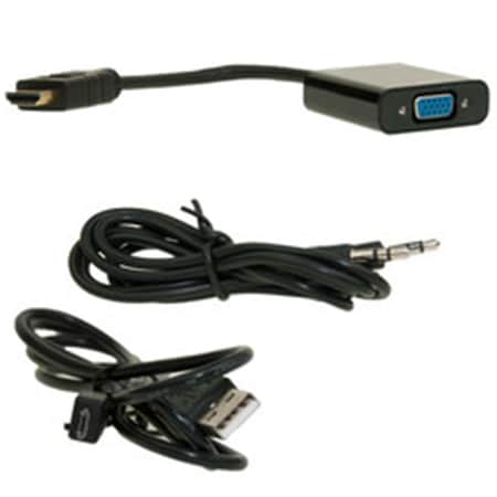 1920 X 1080 HDMI Male To VGA Female Adapter With Stereo Audio Support